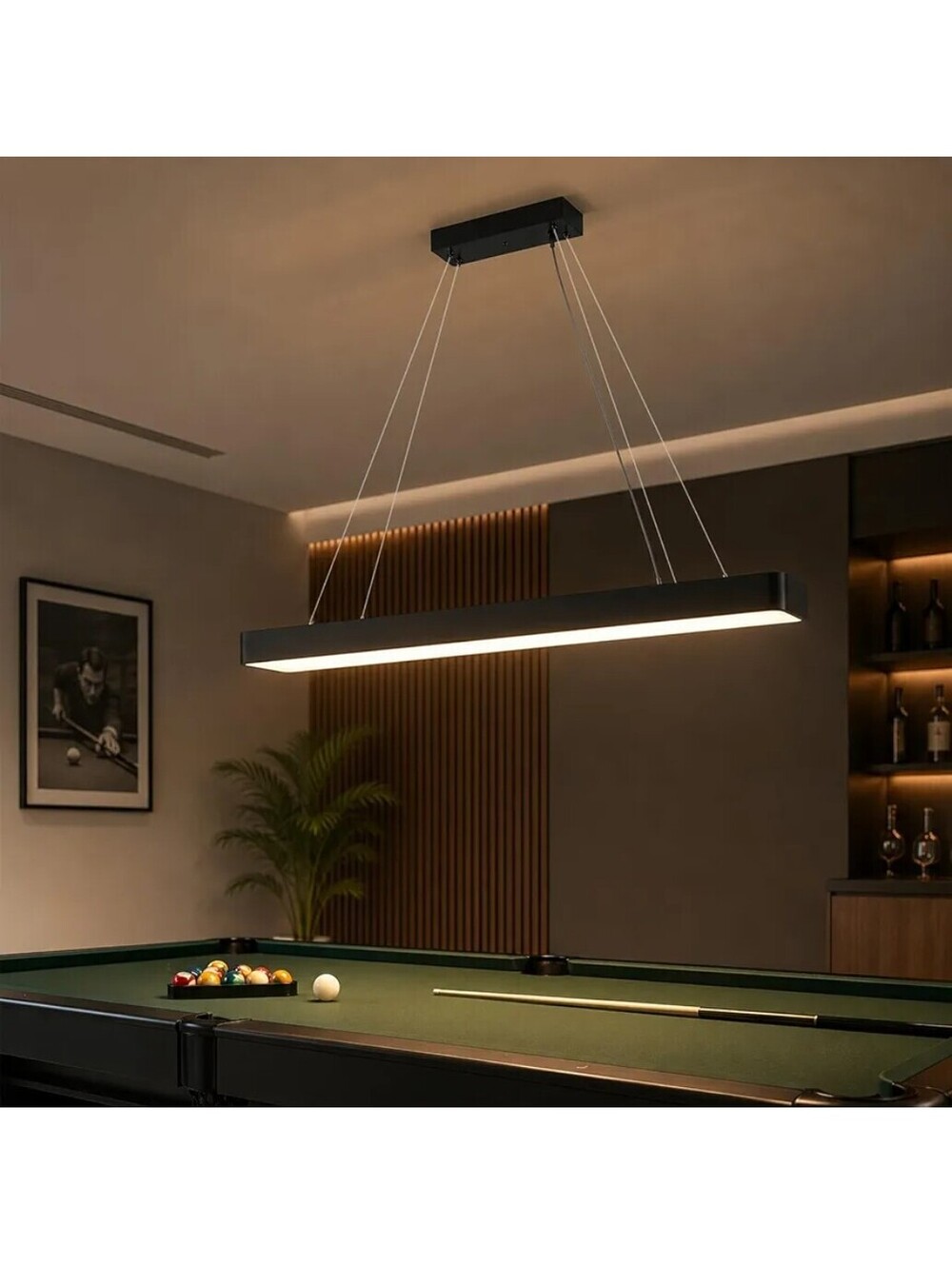 45" 50W LED Pool Table Light for 7-8 FT Tables with Remote Control